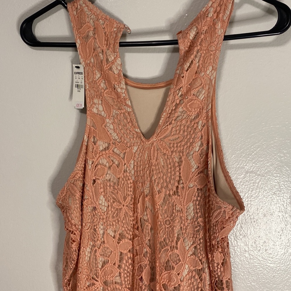 NWT Gorgeous Express Lace Mock Neck Dress - Picture 2 of 4
